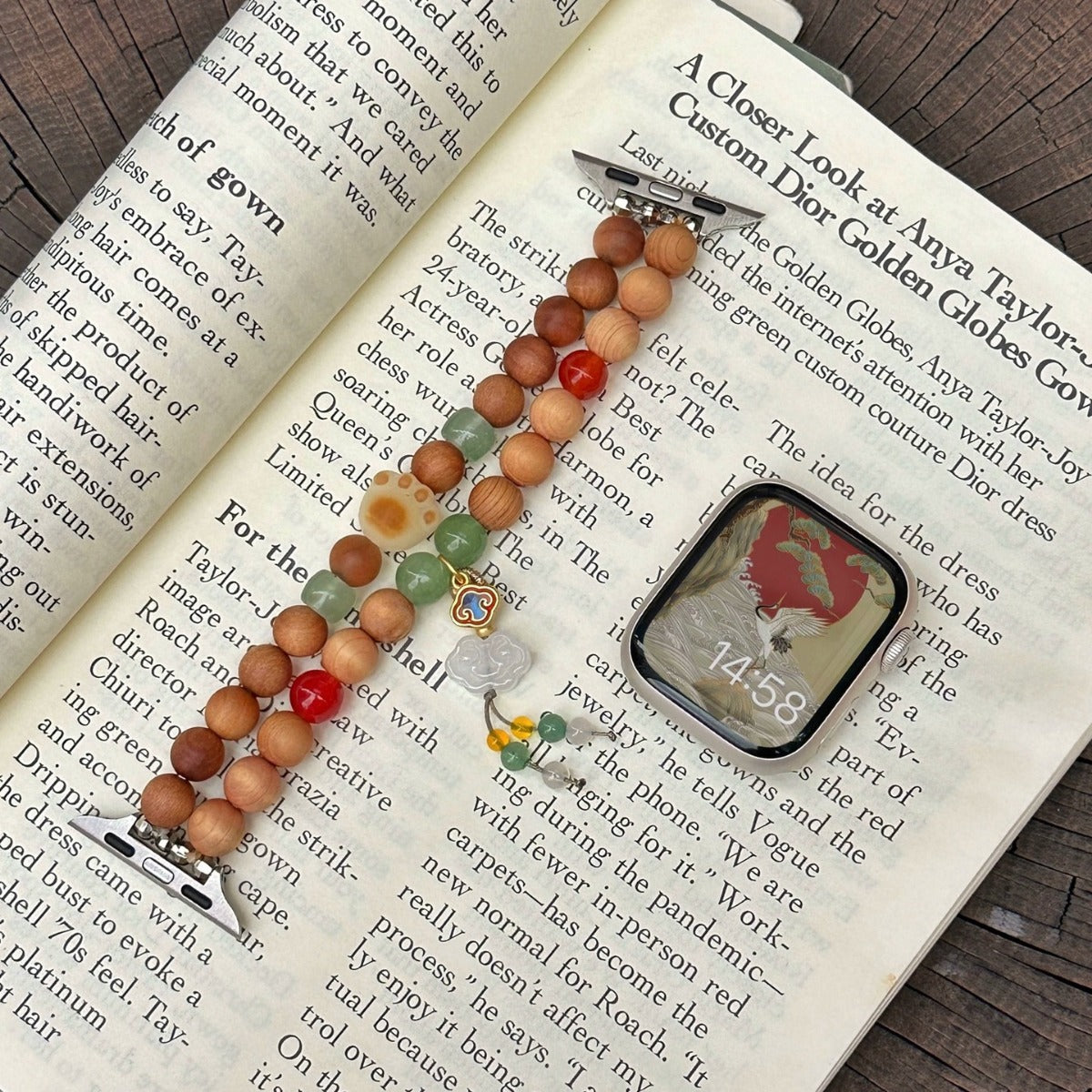 Sandalwood beads for Apple watch bracelet