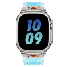 Load image into Gallery viewer, Titanium Translucent Silicone Apple Watch Band