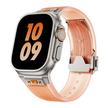 Load image into Gallery viewer, Titanium Translucent Silicone Apple Watch Band