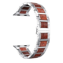 Load image into Gallery viewer, Red Sandalwood Stainless Steel Metal Band for Apple Watch -TIKBAND