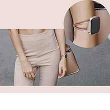 Load image into Gallery viewer, Compatible with Fitbit Versa/Fitbit Versa Lite and SE/Fitbit Versa 2 Women's Strap, Stainless Steel Metal Jewelry Bracelet Bracelet Wristband