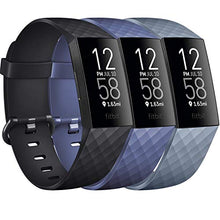 Load image into Gallery viewer, Pack 3 Silicone Bands for Fitbit Charge 4 / Fitbit Charge 3 / Charge 3 SE Replacement Wristbands.