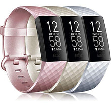 Load image into Gallery viewer, Pack 3 Silicone Bands for Fitbit Charge 4 / Fitbit Charge 3 / Charge 3 SE Replacement Wristbands.