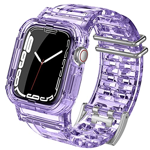 Apple Watch clear crystal strap with durable protective cover