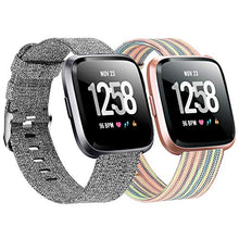Load image into Gallery viewer, 2-Pack Compatible Fitbit Versa / Fitbit Versa 2 / Fitbit Versa Lite Breathable Woven Strap