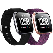 Load image into Gallery viewer, 2-Pack Compatible Fitbit Versa / Fitbit Versa 2 / Fitbit Versa Lite Breathable Woven Strap