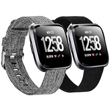 Load image into Gallery viewer, 2-Pack Compatible Fitbit Versa / Fitbit Versa 2 / Fitbit Versa Lite Breathable Woven Strap