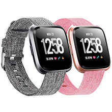 Load image into Gallery viewer, 2-Pack Compatible Fitbit Versa / Fitbit Versa 2 / Fitbit Versa Lite Breathable Woven Strap