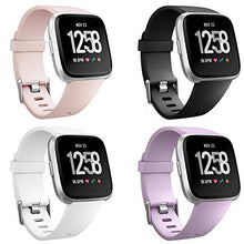 Load image into Gallery viewer, 4 x Packs Soft TPU Replacement wristband for Fitbit Versa/Versa 2/Fitbit Versa Lite Smartwatch