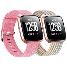 Load image into Gallery viewer, 2-Pack Compatible Fitbit Versa / Fitbit Versa 2 / Fitbit Versa Lite Breathable Woven Strap