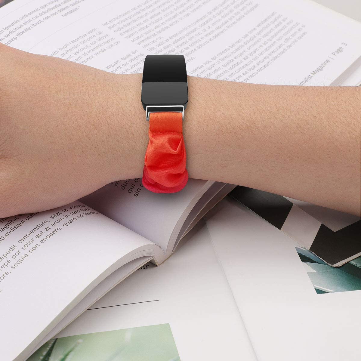 Cute Elastic Bands Compatible with Fitbit Inspire 2/ Inspire HR/Inspire/Ace 2 Elastic Cloth Pattern Printed Fabric Wristbands