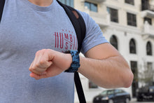 Load image into Gallery viewer, Navy Camo Apple Watch Strap - Apple Watch Strap - Le Luxe Straps