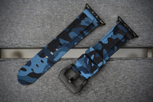 Load image into Gallery viewer, Navy Camo Apple Watch Strap - Apple Watch Strap - Le Luxe Straps