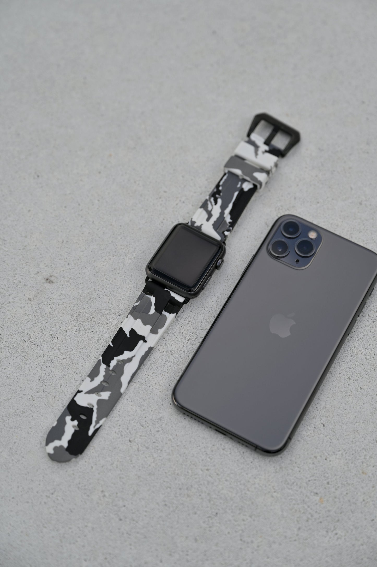 White Snow Camo Apple Watch Strap - Apple Watch Strap - Le Luxe Straps