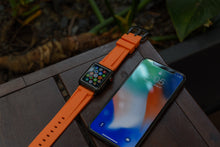 Load image into Gallery viewer, Orange Rubber Apple Watch Strap - Apple Watch Strap - Le Luxe Straps