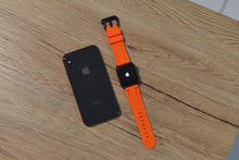 Load image into Gallery viewer, Orange Rubber Apple Watch Strap - Apple Watch Strap - Le Luxe Straps