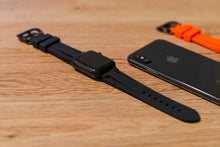 Load image into Gallery viewer, Black Rubber Apple Watch Strap - Apple Watch Strap - Le Luxe Straps