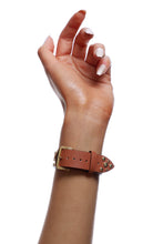Load image into Gallery viewer, Brown Cosmos Leather Watchband