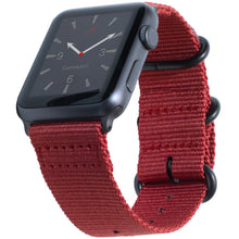 Load image into Gallery viewer, Carterjett Nylon NATO Apple Watch Band in Red - Cult of Mac Watch Store