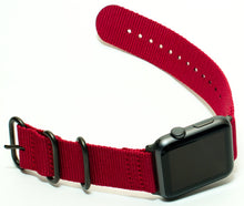 Load image into Gallery viewer, Carterjett Nylon NATO Apple Watch Band in Red - Cult of Mac Watch Store