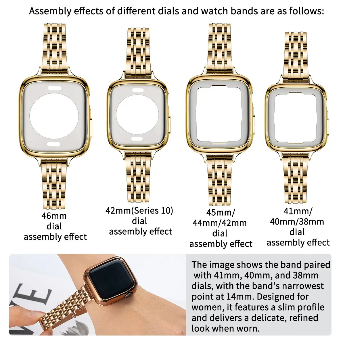 Stainless Steel Apple Watch Band + Case (All Series