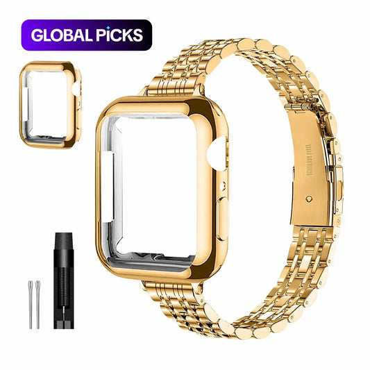 Stainless Steel Apple Watch Band + Case (All Series