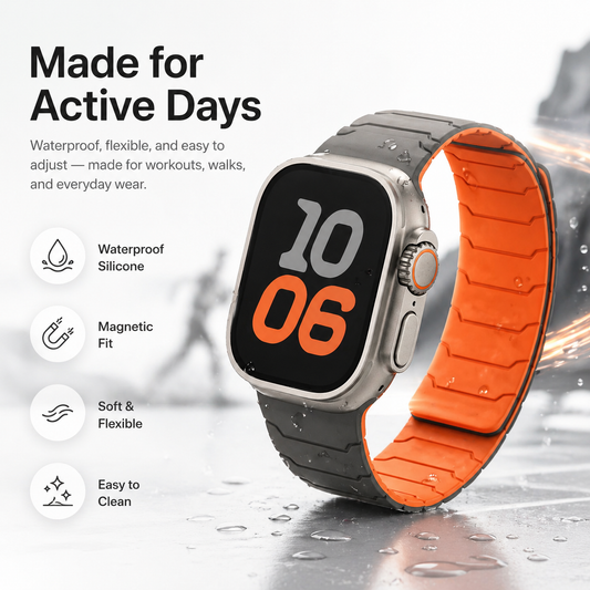 Waterproof Silicone Magnetic Band for Apple Watch