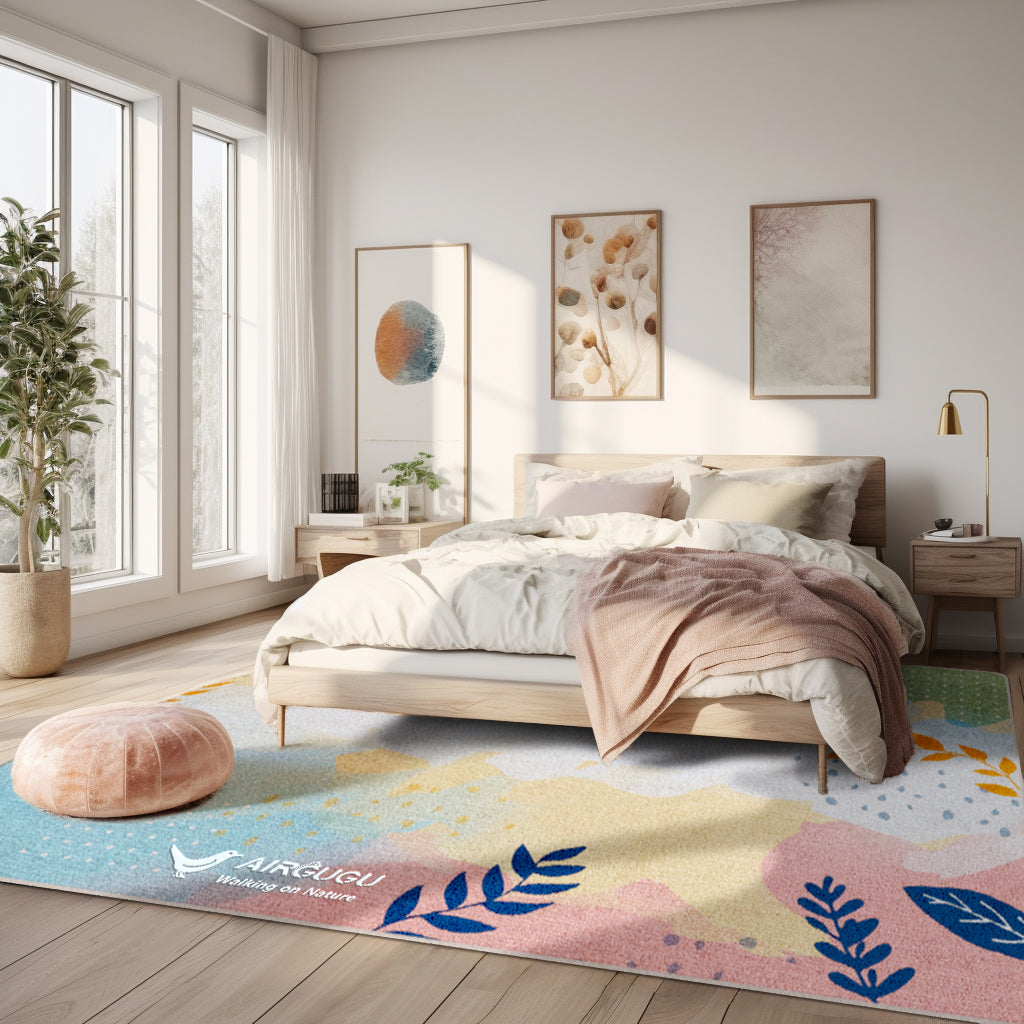 AIRGUGU Walking on Nature in Colorful Flower Bloom Carpets