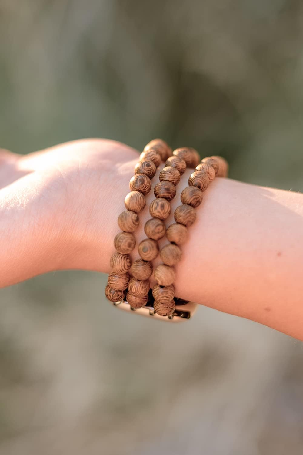 Sandalwood Bead Bracelet Apple Watch Band