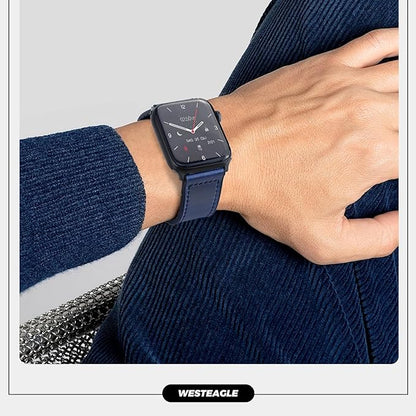 Magnetic Buckle Leather-Look Band for Apple Watch