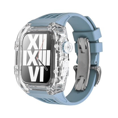 RM V30 Glacier Series Fluororubber Band Transparent Case Retrofit Kit For Apple Watch