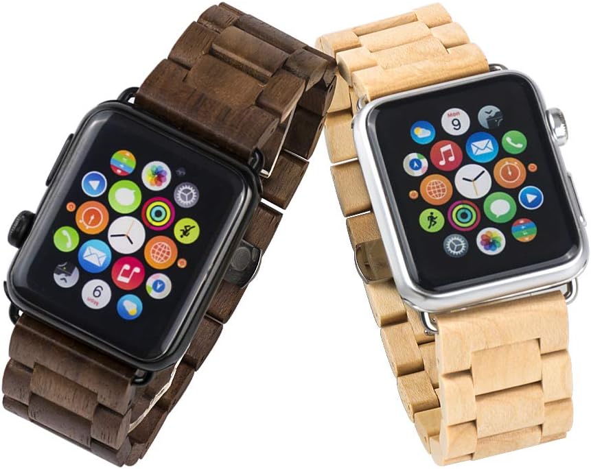 Natural sandalwood Apple watch strap