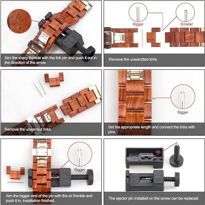 Natural sandalwood Apple watch strap