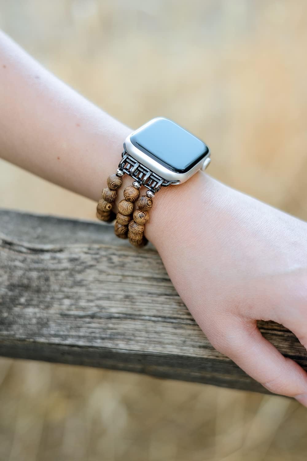 Sandalwood Bead Bracelet Apple Watch Band