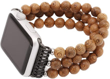 Load image into Gallery viewer, Sandalwood Bead Bracelet Apple Watch Band
