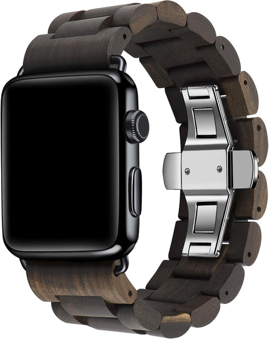 Natural sandalwood Apple watch strap