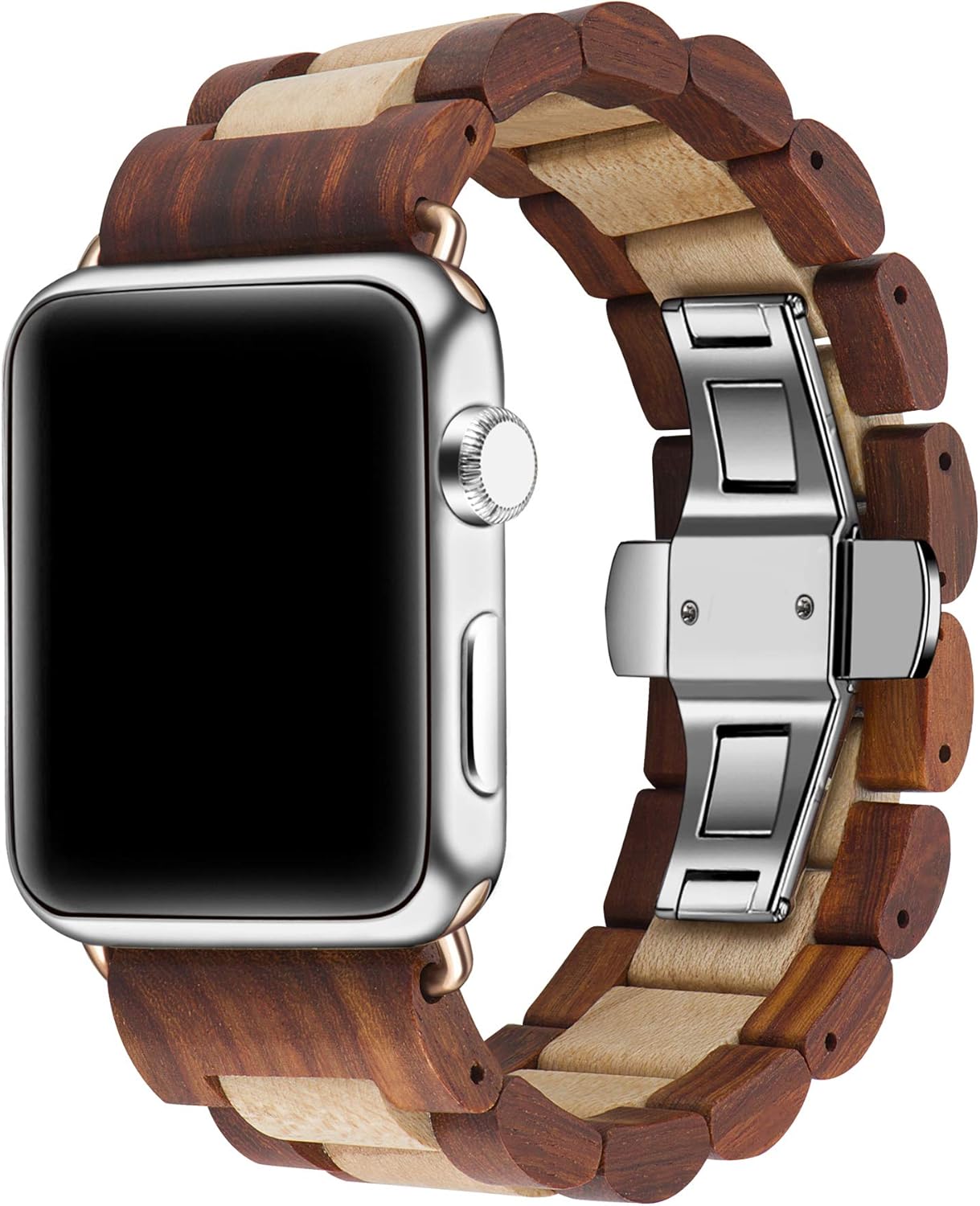 Natural sandalwood Apple watch strap