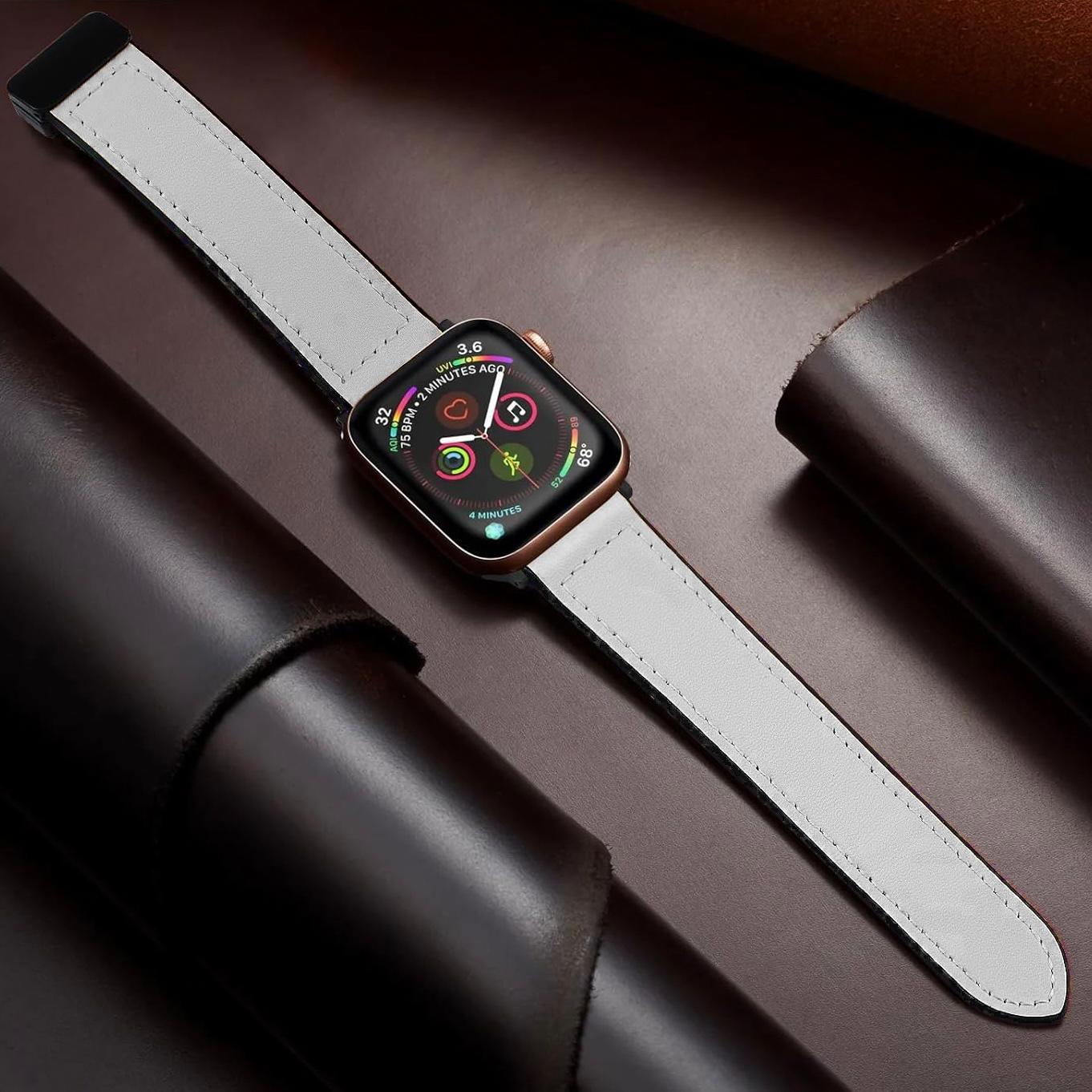 Magnetic Buckle Leather-Look Band for Apple Watch