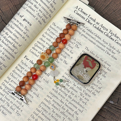 Sandalwood beads for Apple watch bracelet