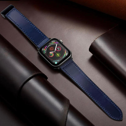 Magnetic Buckle Leather-Look Band for Apple Watch