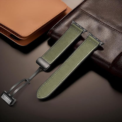 Magnetic Buckle Leather-Look Band for Apple Watch