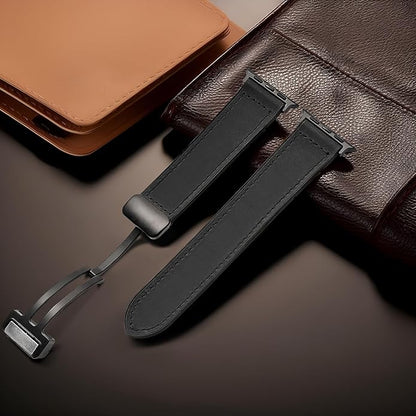 Magnetic Buckle Leather-Look Band for Apple Watch
