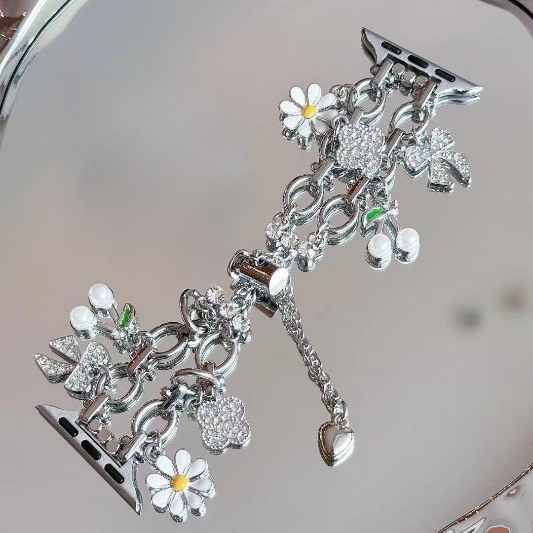 Elegant Alloy Jewelry Buckle Strap for Apple Watch (Series 1–10, Ultra/SE)