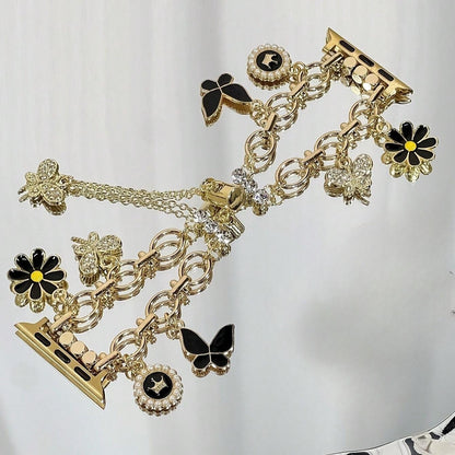 Elegant Alloy Jewelry Buckle Strap for Apple Watch (Series 1–10, Ultra/SE)