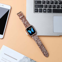 Load image into Gallery viewer, Glitter Sequin Alloy Apple Watch Strap
