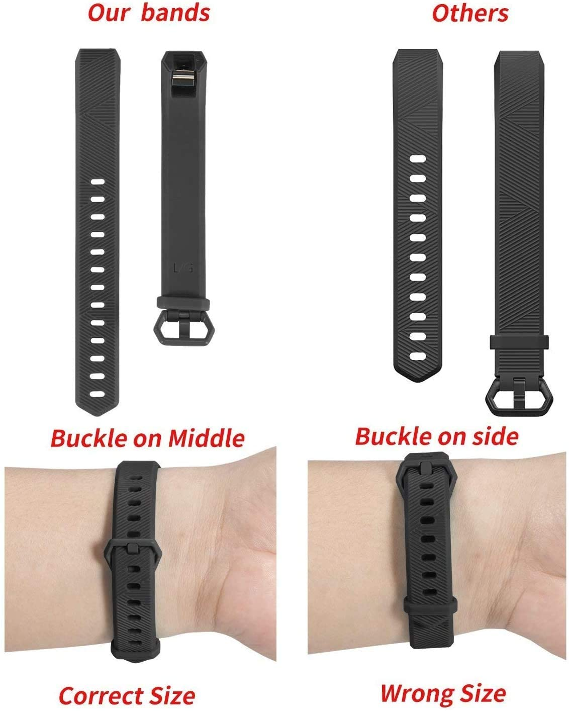 Soft Silicone Sports Replacement Accessories Bands for Fitbit Alta HR/Fitbit Alta