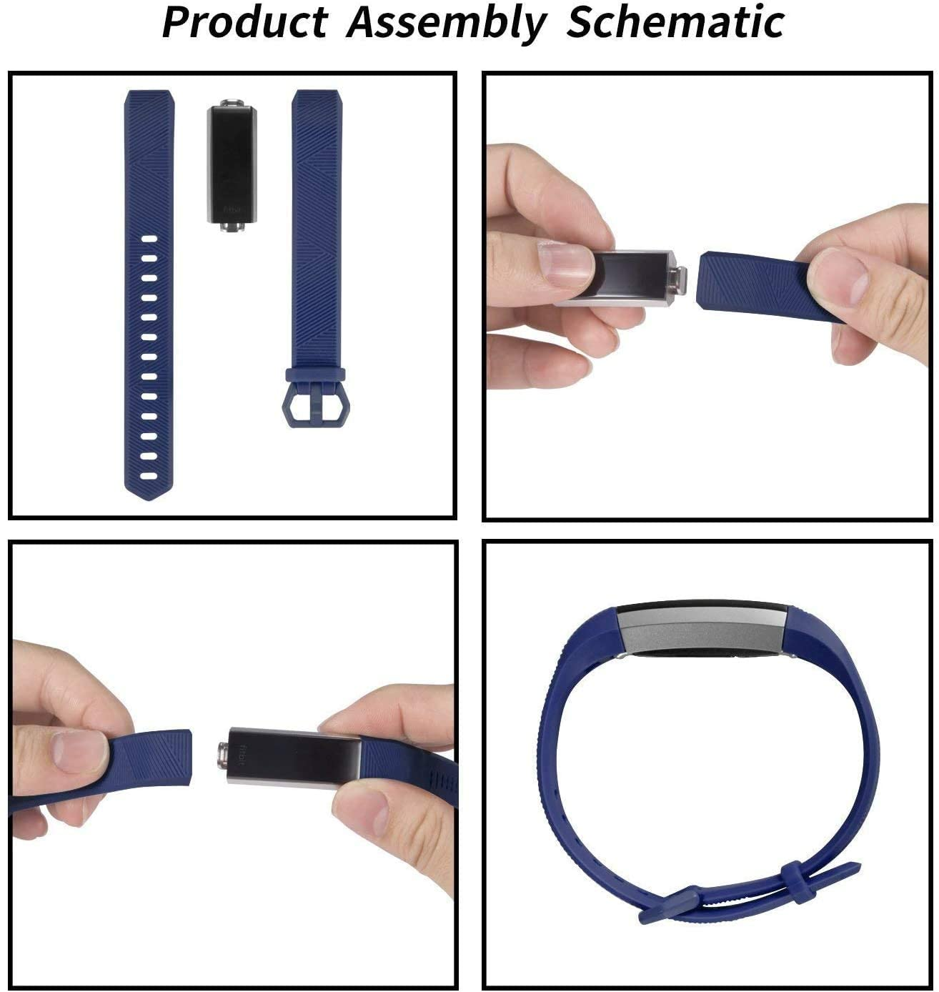 Soft Silicone Sports Replacement Accessories Bands for Fitbit Alta HR/Fitbit Alta