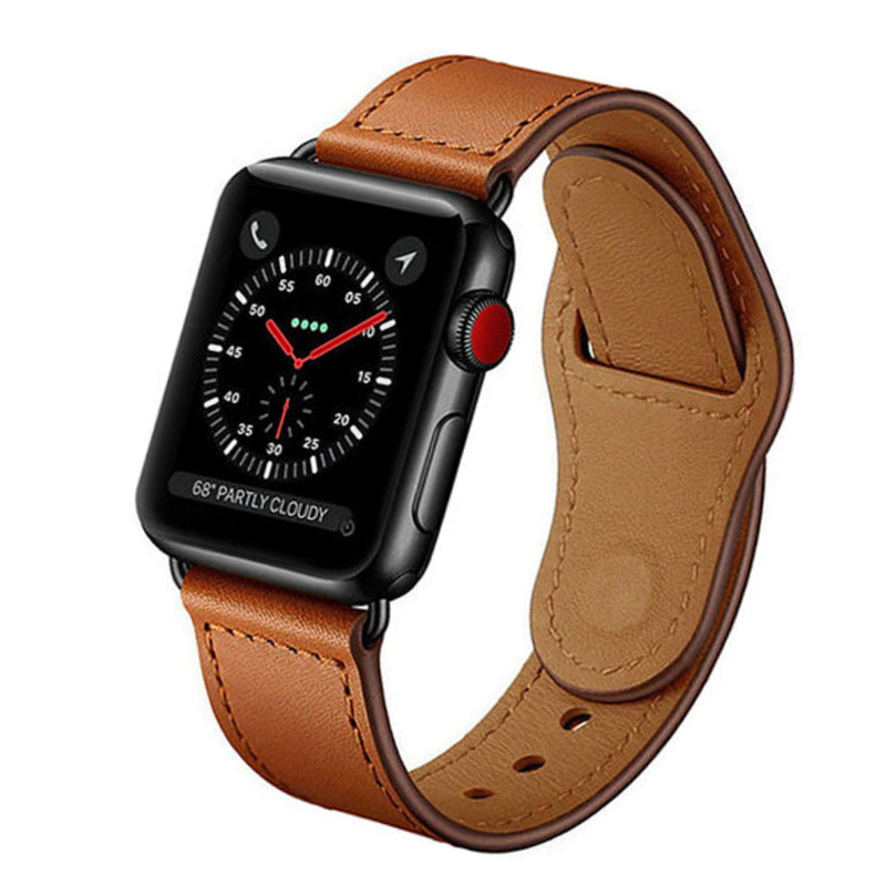 Button Buckle Leather