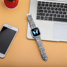 Load image into Gallery viewer, Glitter Sequin Alloy Apple Watch Strap
