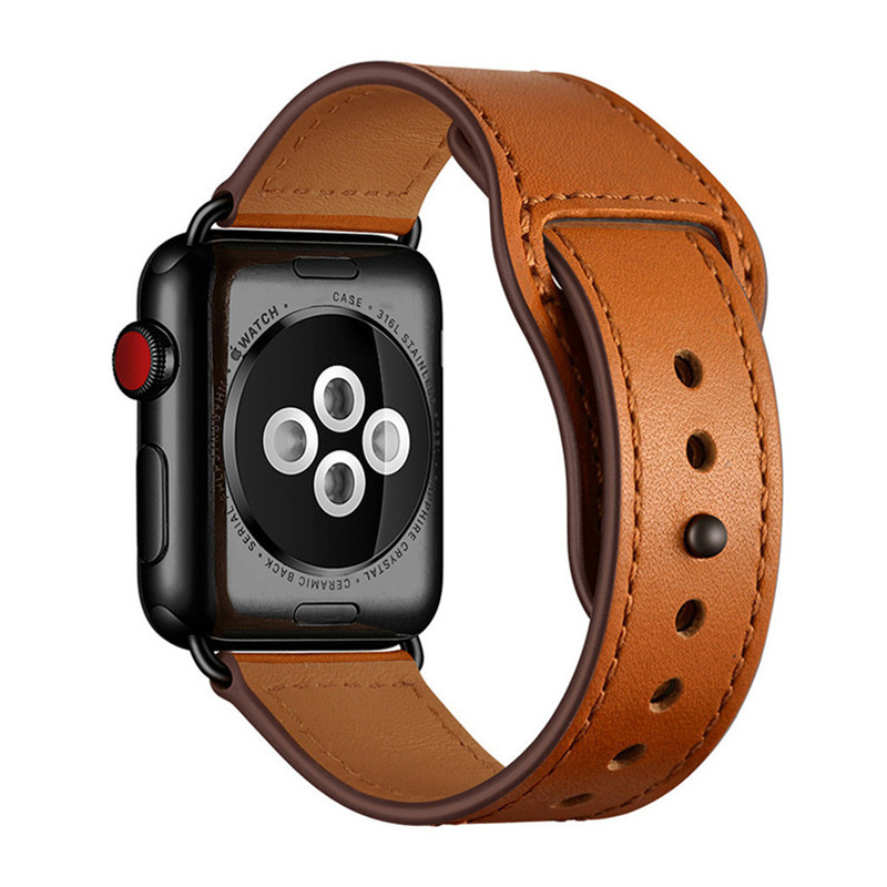 Button Buckle Leather